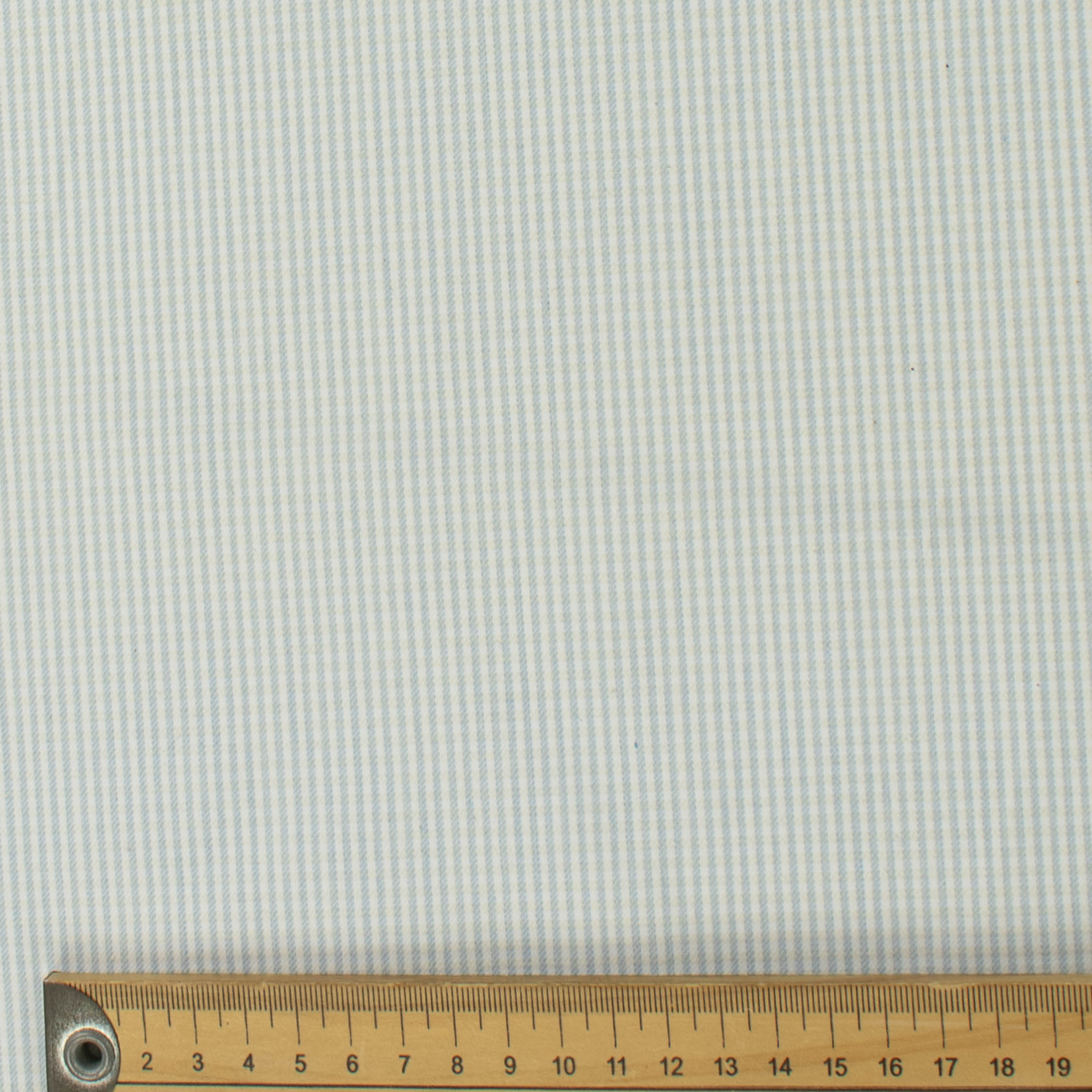 Mini Blue Pinstripe Cotton Drill Print
