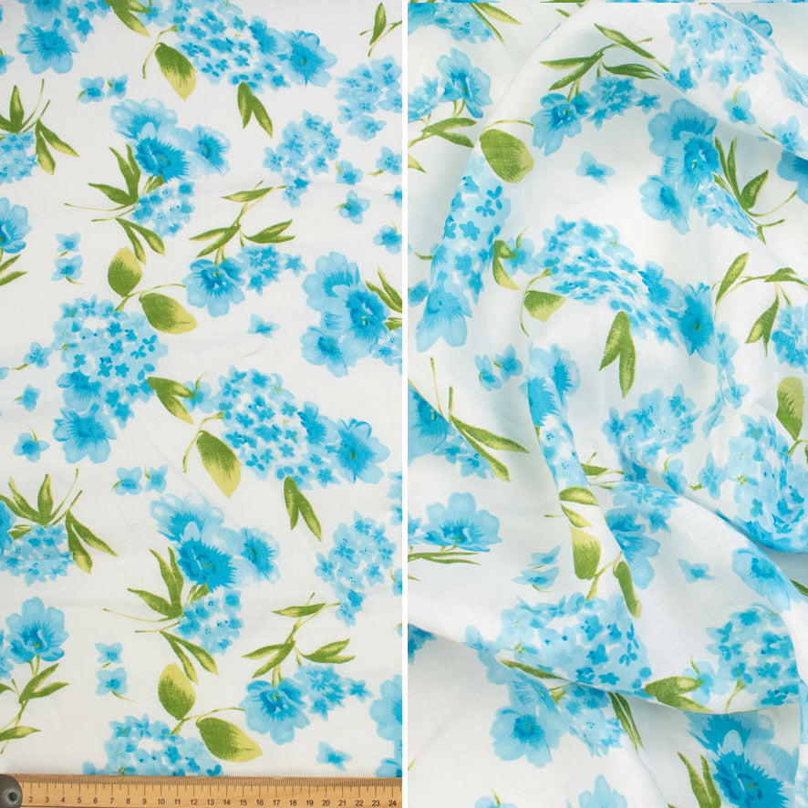 Pure Linen Flower Prints 112CM