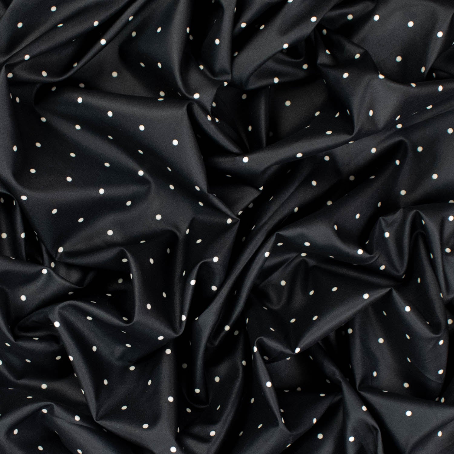 Printed Lining Design-24 Mini White Dots on Black