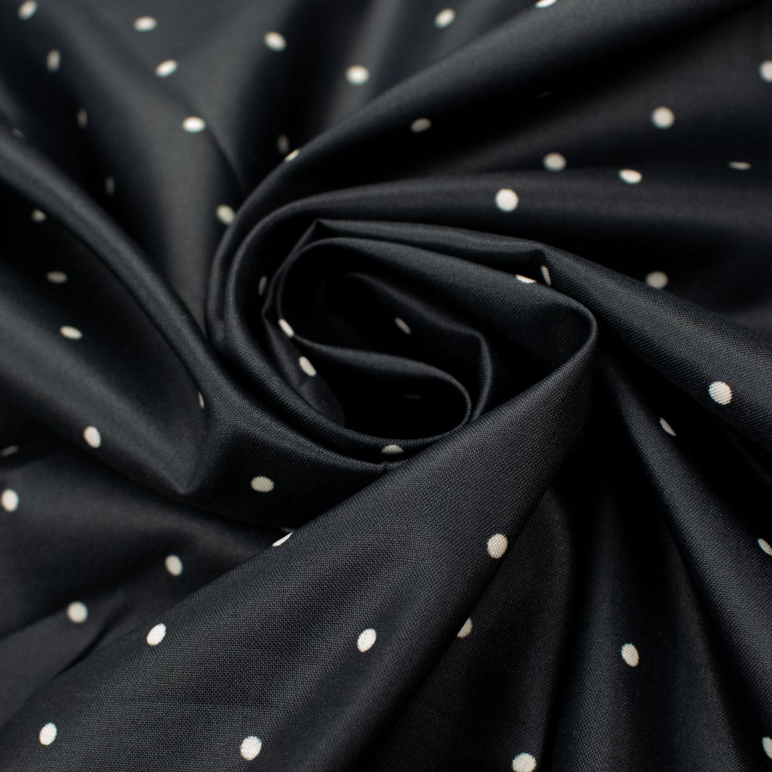 Printed Lining Design-24 Mini White Dots on Black