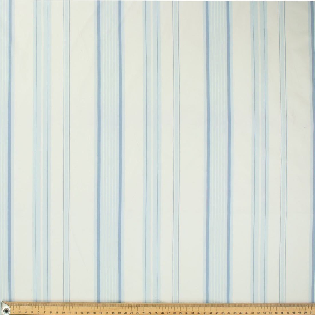 Printed Lining Design-27 Light Blue Stripes in White