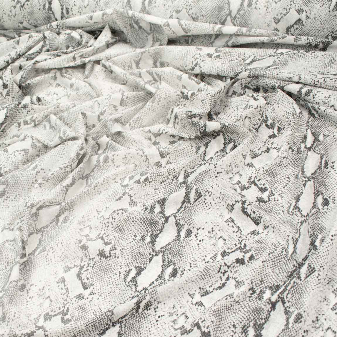 Printed Lining Design-3 Light Grey Snake Skin