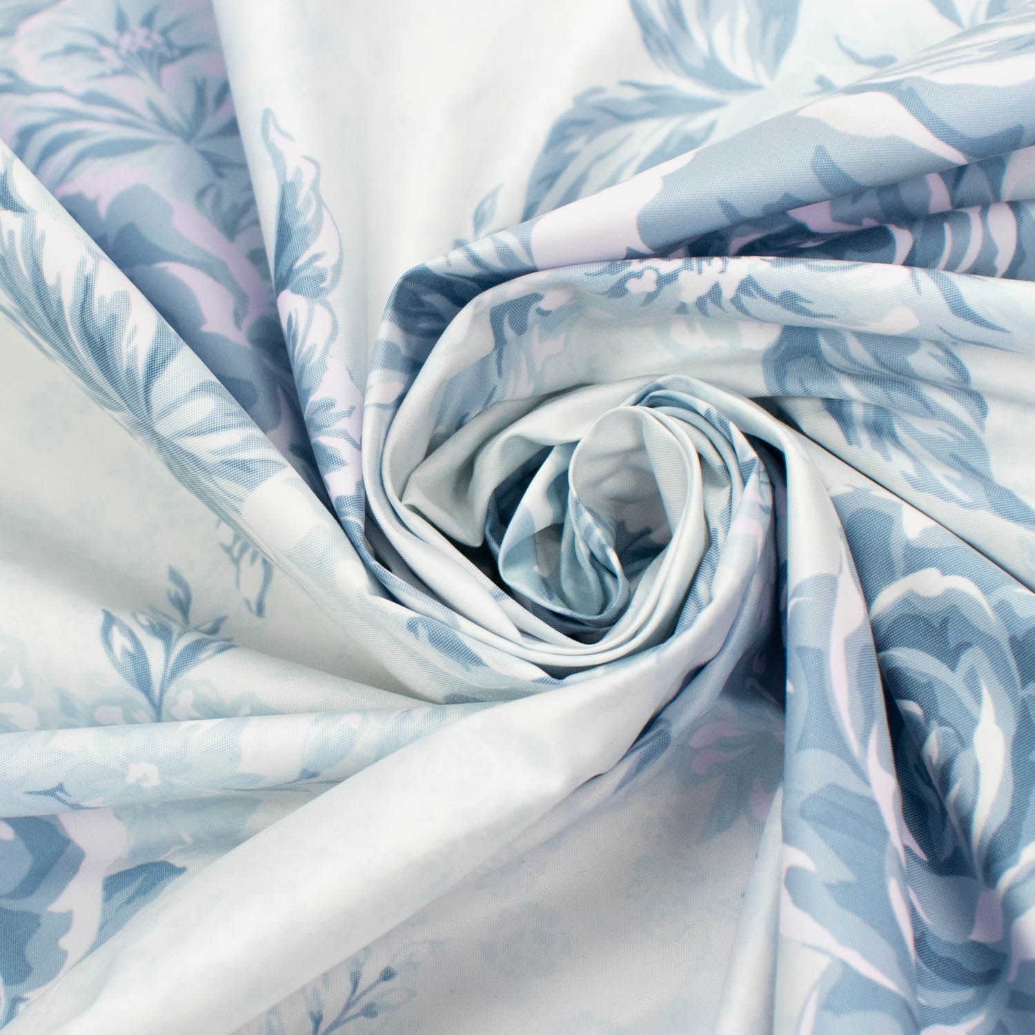 Printed Lining Design-34 Light Blue Florals
