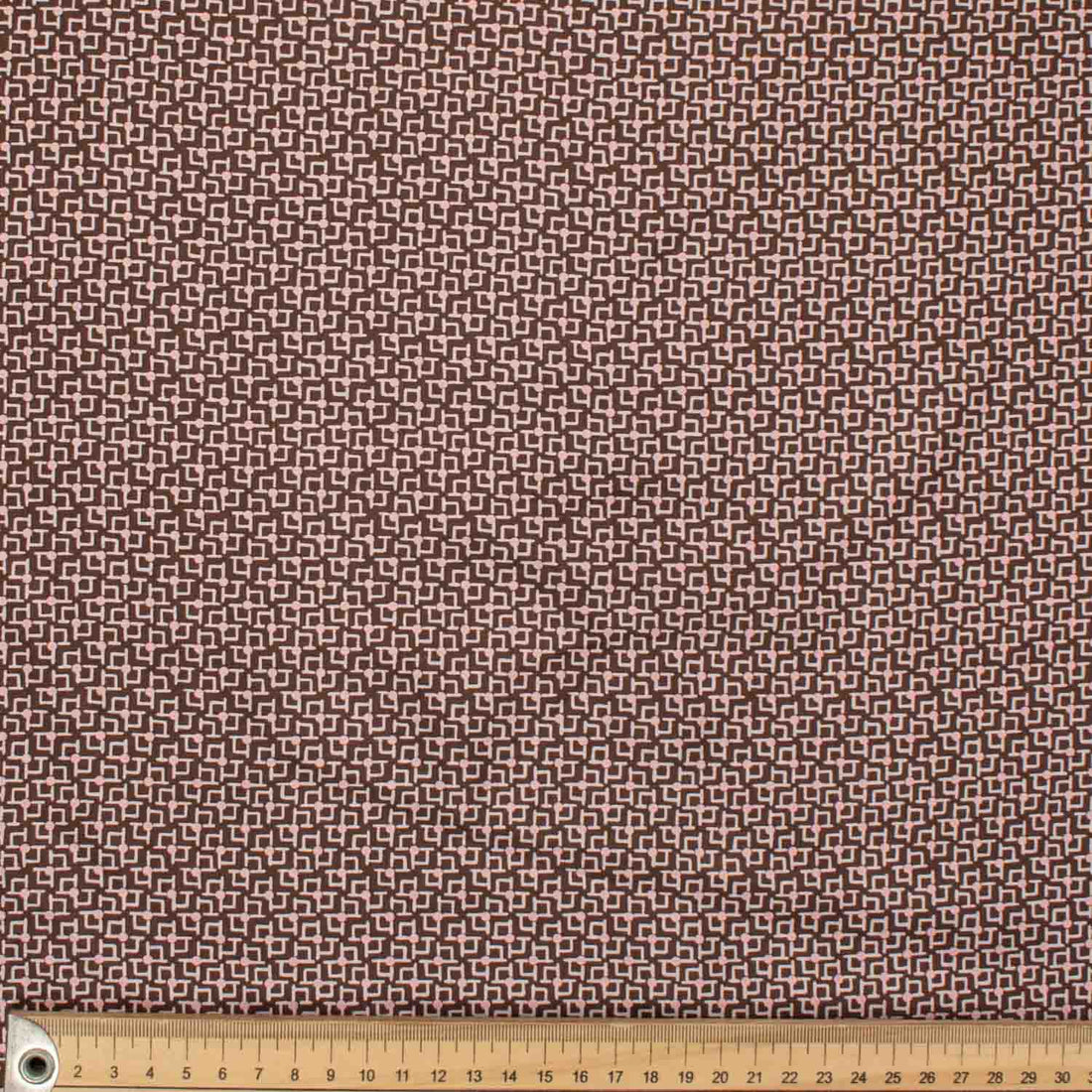 Printed Lining Design-4 Mini Baby Pink Checks on Maroon