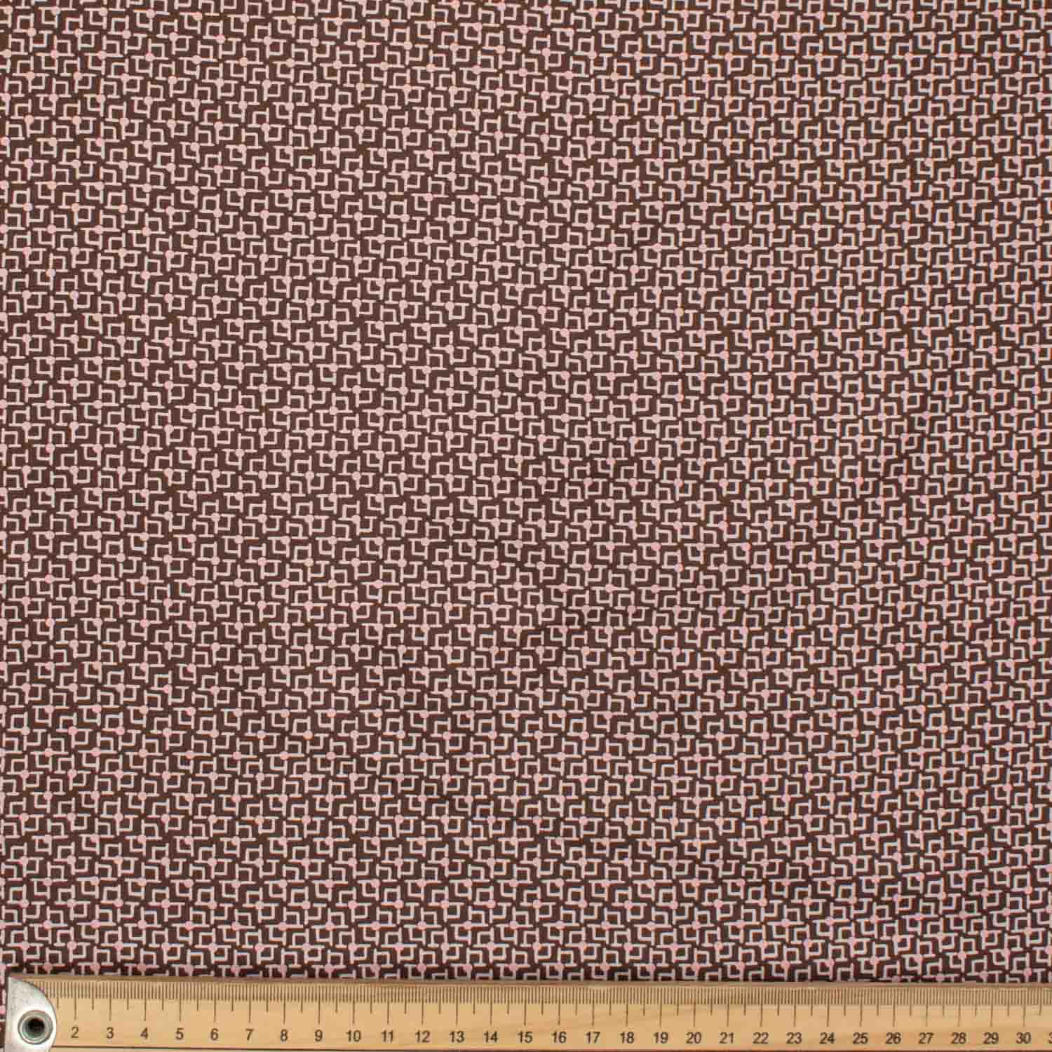 Printed Lining Design-4 Mini Baby Pink Checks on Maroon