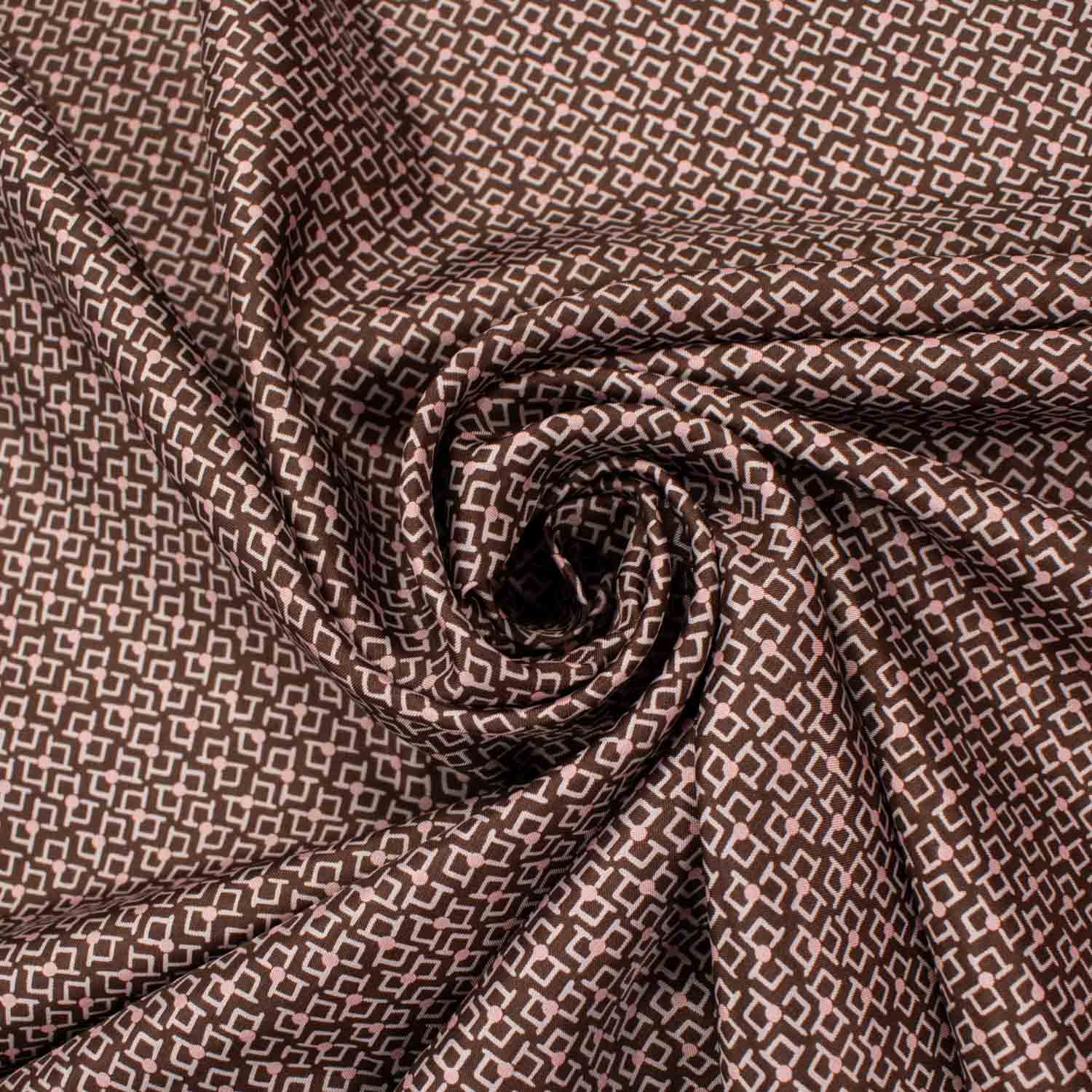 Printed Lining Design-4 Mini Baby Pink Checks on Maroon