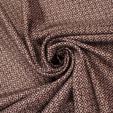 Printed Lining Design-4 Mini Baby Pink Checks on Maroon