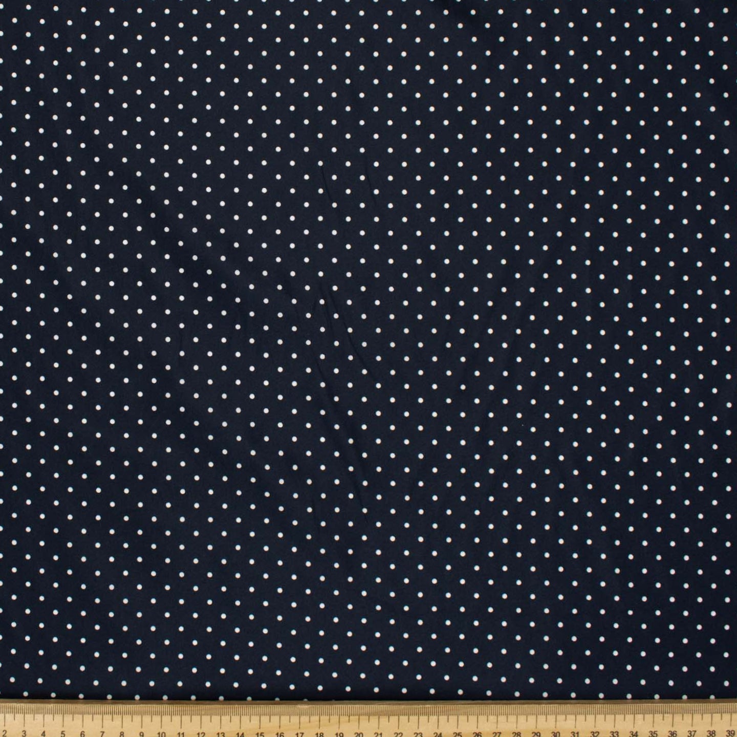Printed Lining Design-46 Mini White Dots on Dark Navy