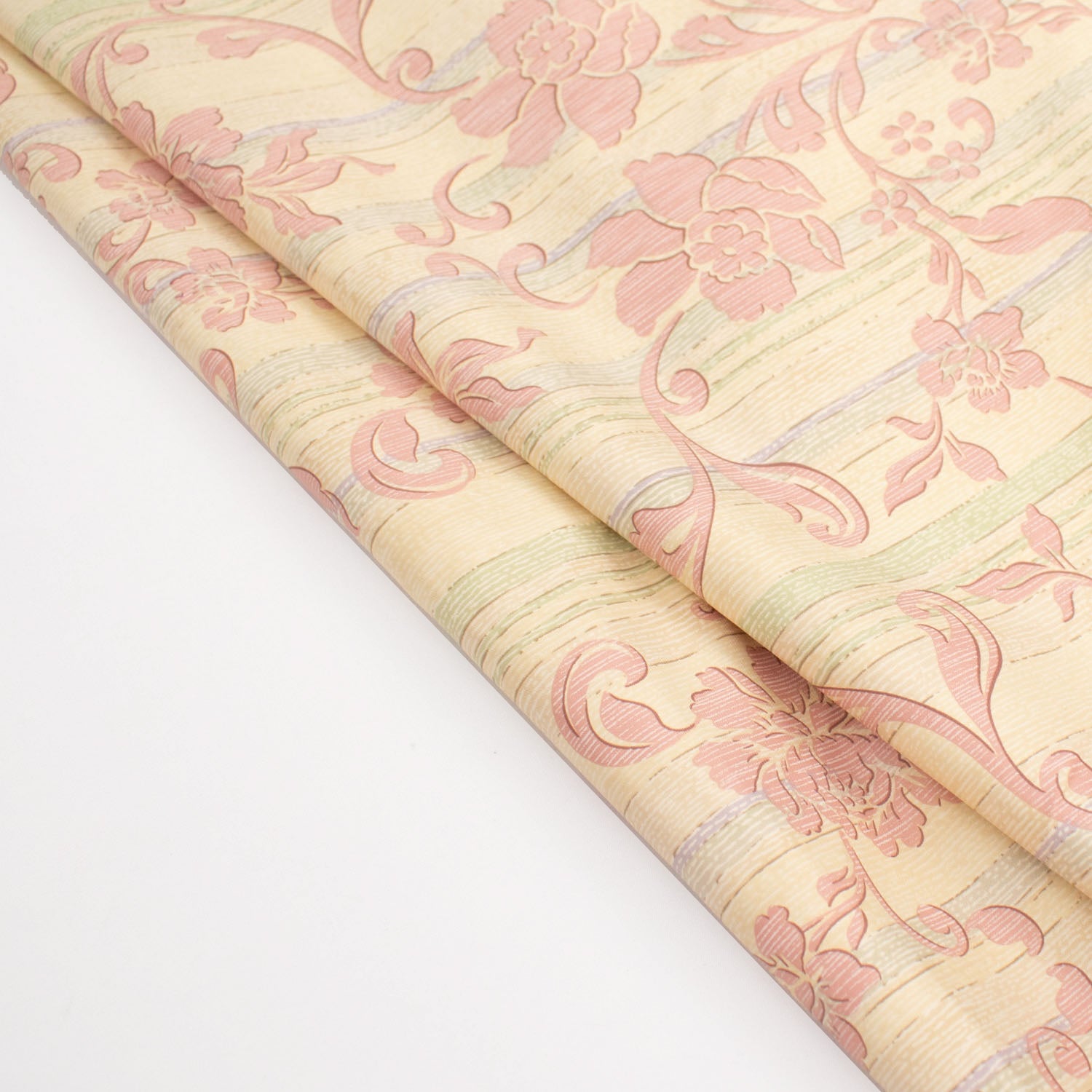 Printed Lining Floral Vines On Cream