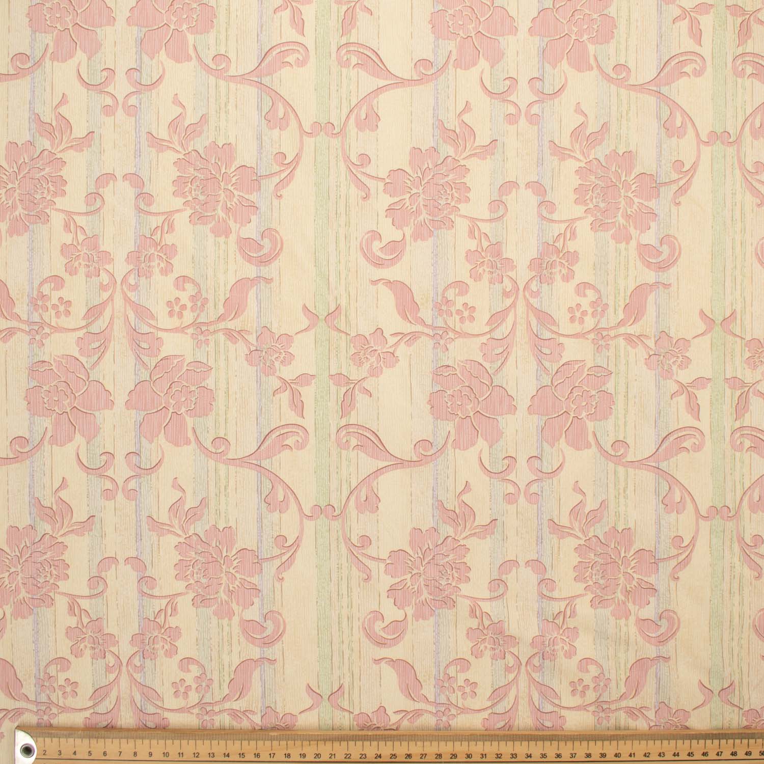 Printed Lining Floral Vines On Cream