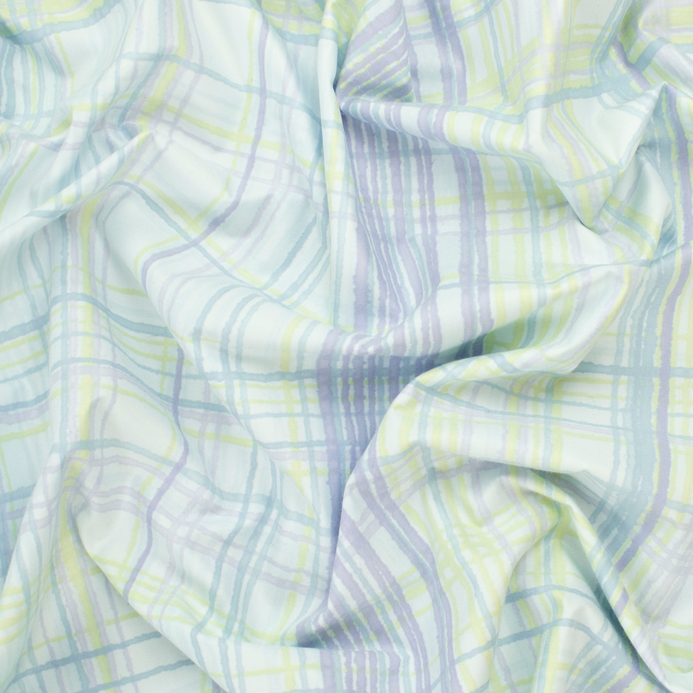 Blue & Purple Check Shirting 150cm