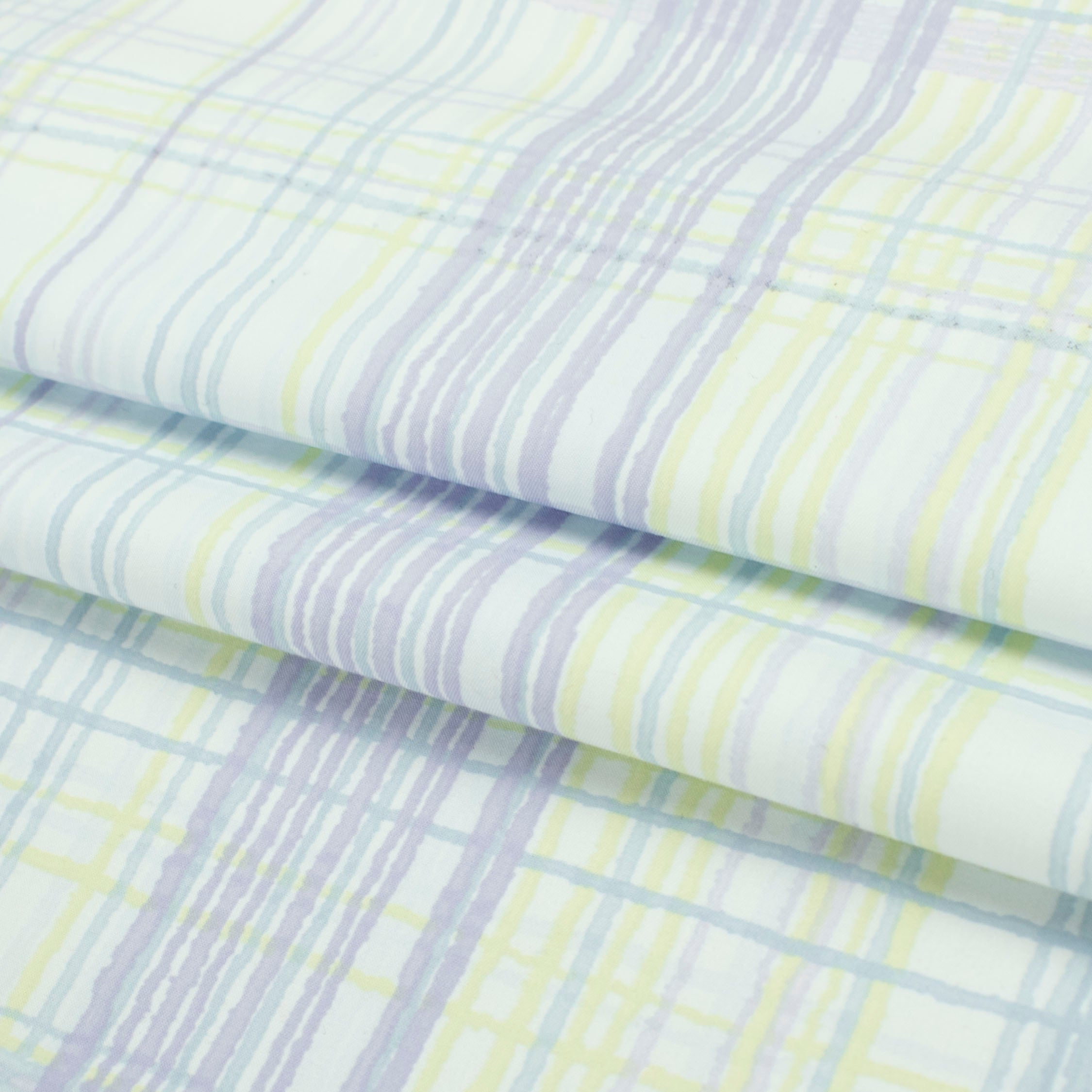 Blue & Purple Check Shirting 150cm