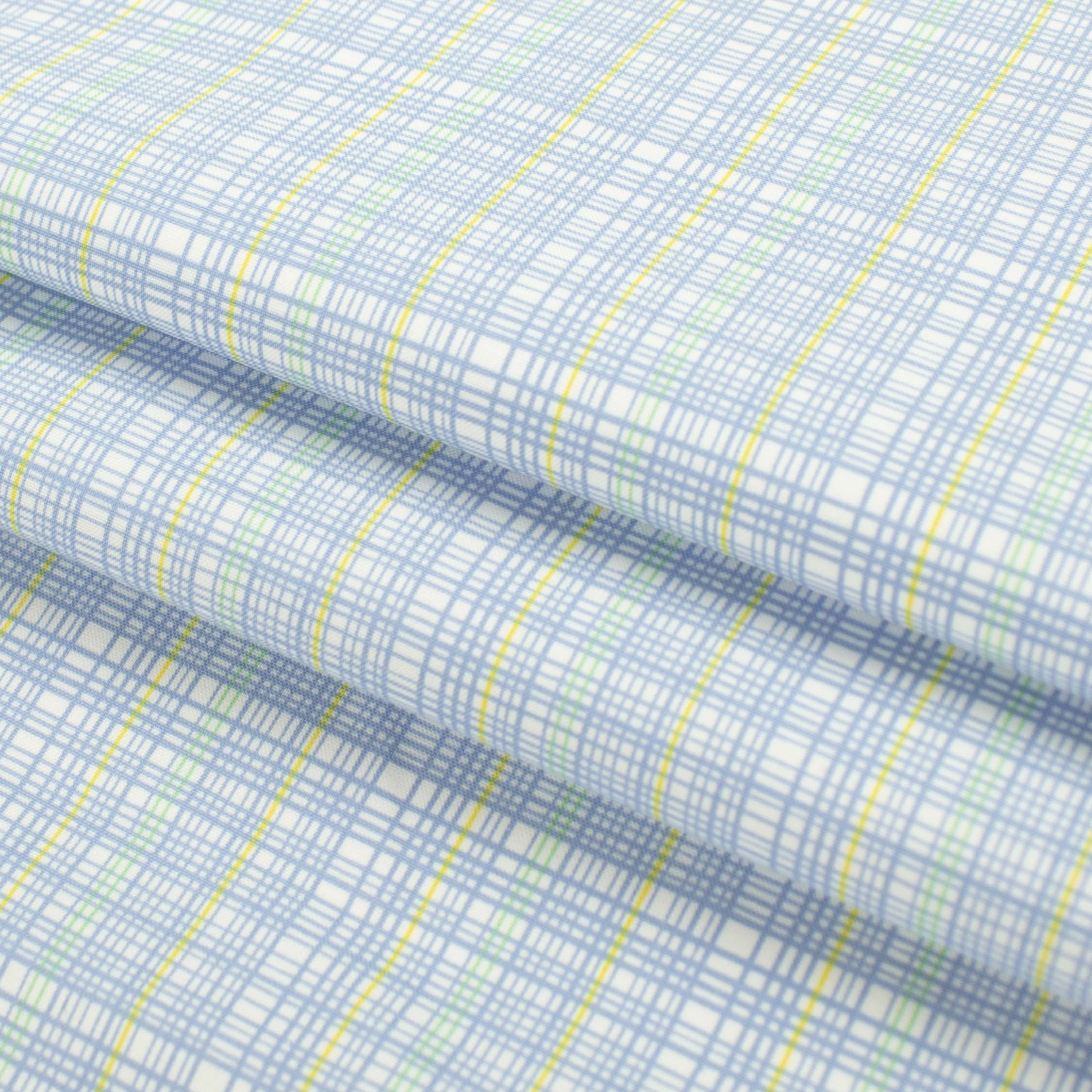 Blue & Yellow Check Shirting 150cm