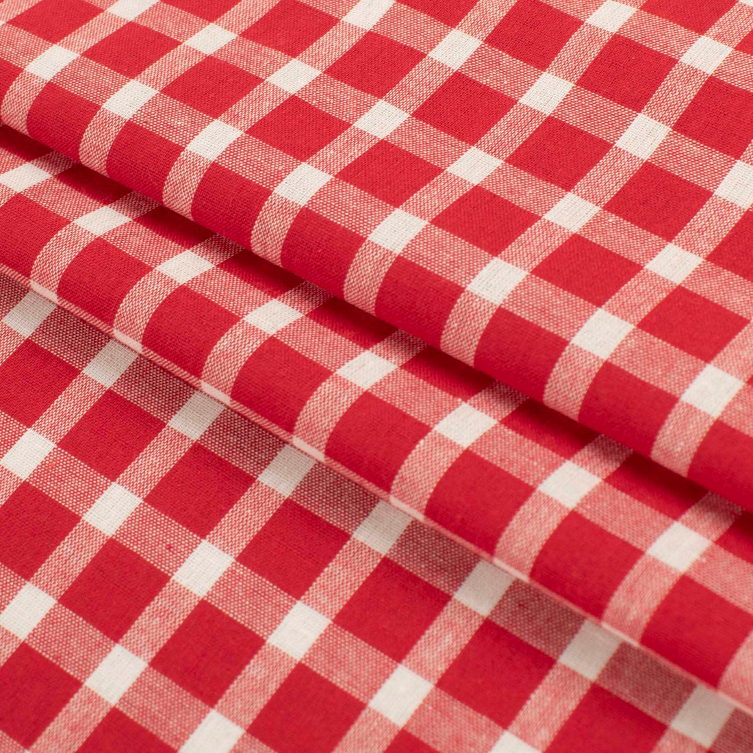 Vintage Check Shirting Red & White Gingham