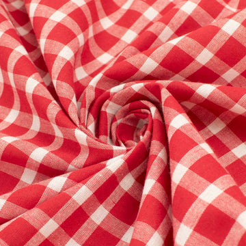 Vintage Check Shirting Red & White Gingham
