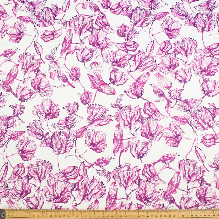 Printed Stretch Cotton Sateen