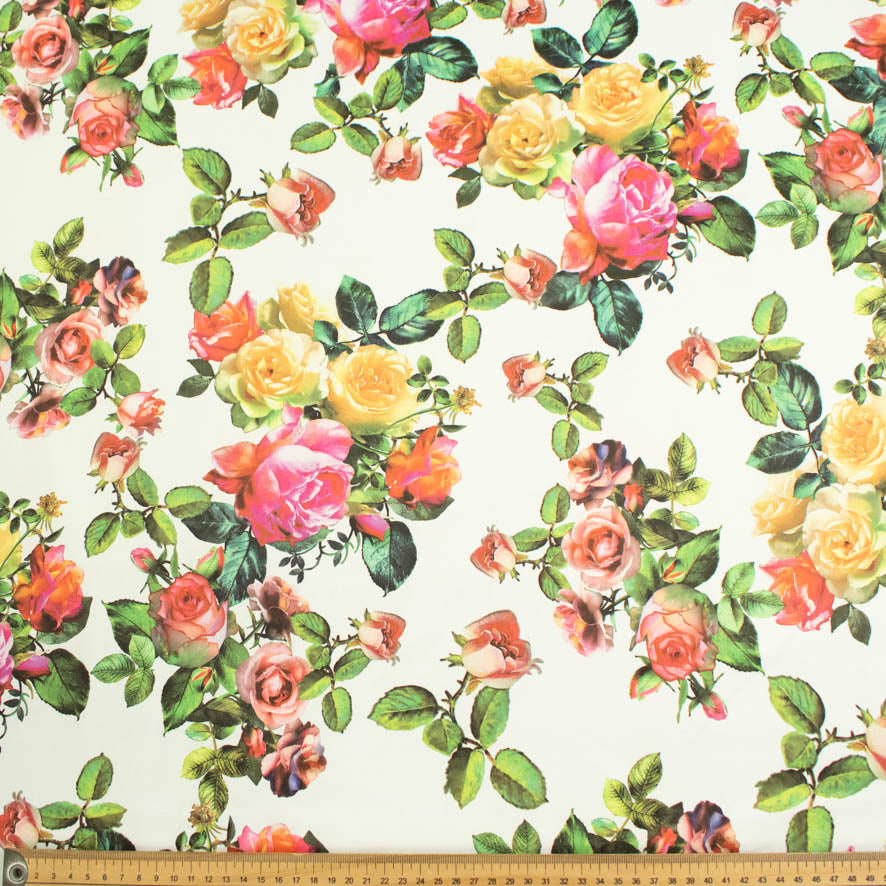 Printed Stretch Cotton Sateen