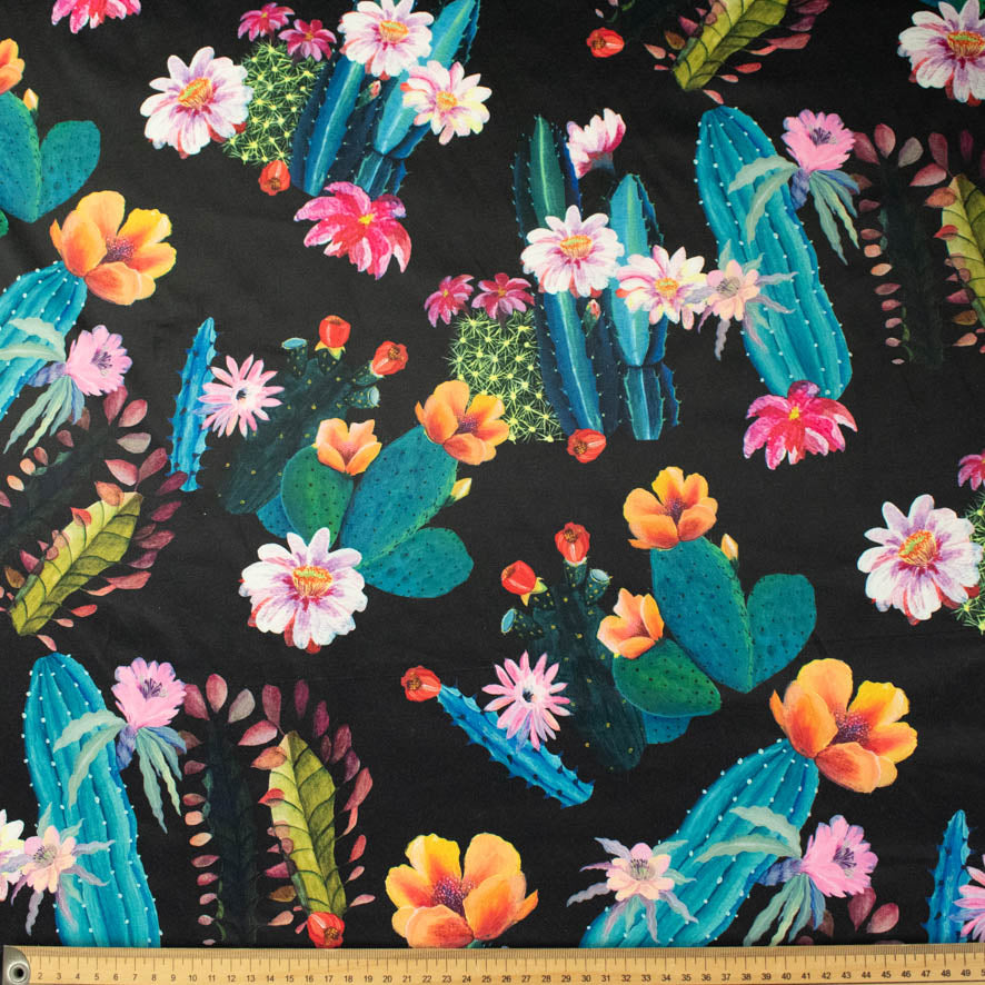 Printed Stretch Cotton Sateen