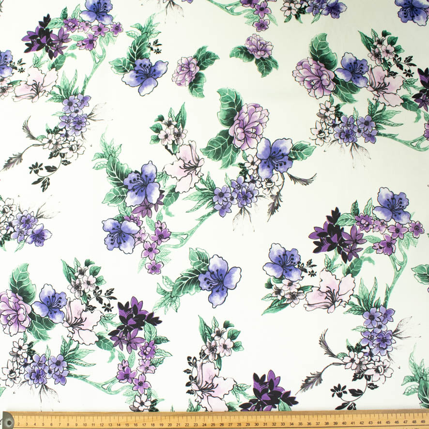 Printed Stretch Cotton Sateen