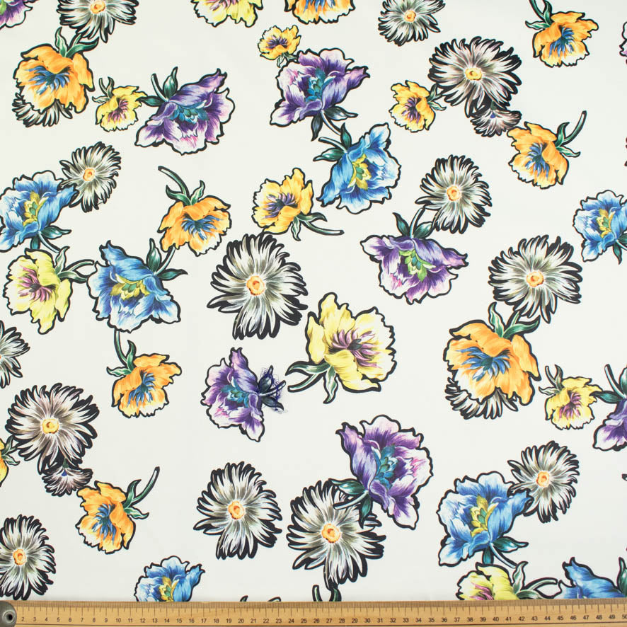 Printed Stretch Cotton Sateen