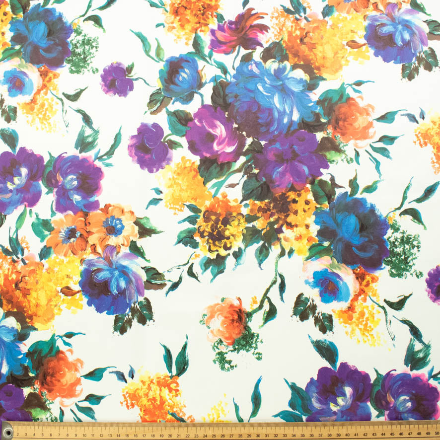 Printed Stretch Cotton Sateen