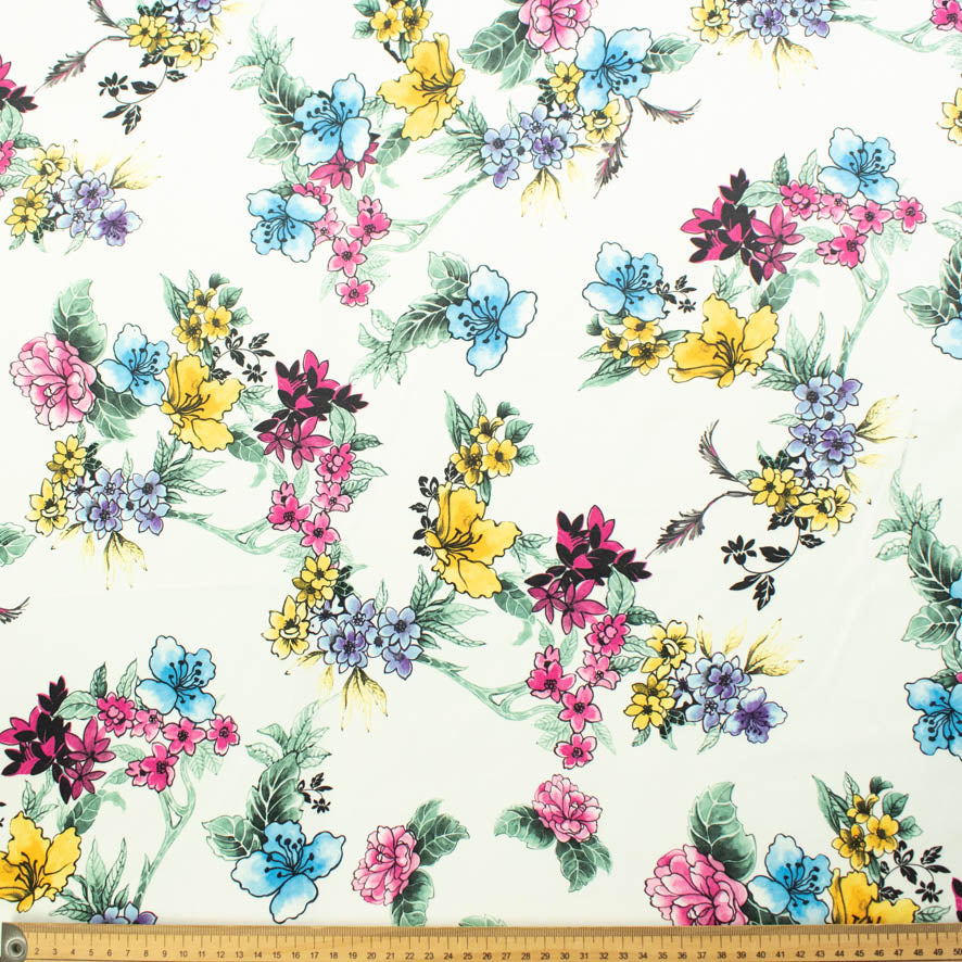 Printed Stretch Cotton Sateen