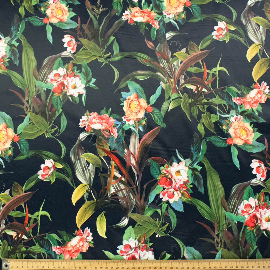 Printed Stretch Cotton Sateen