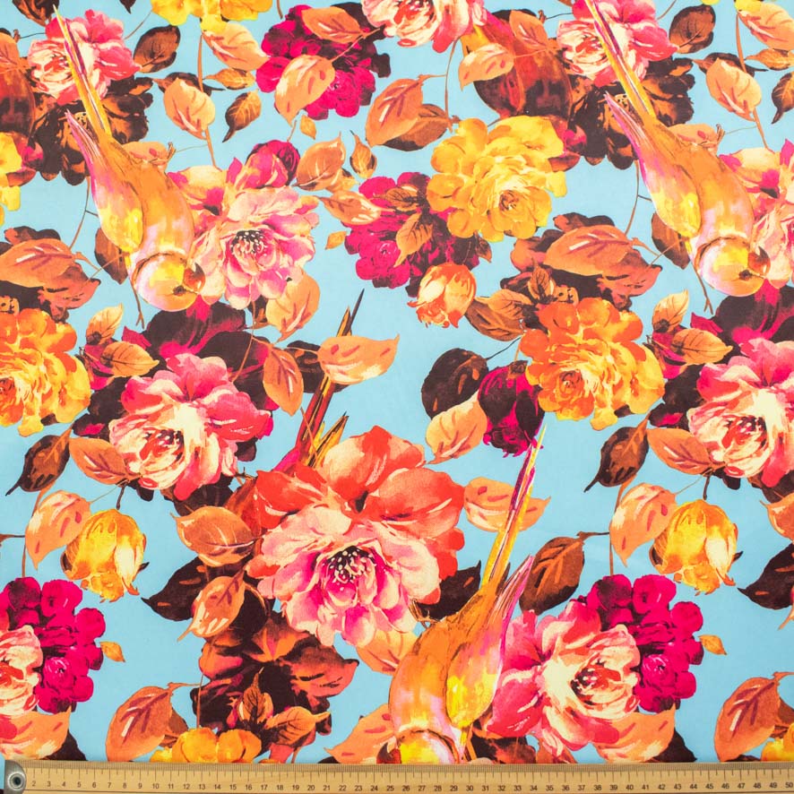 Printed Stretch Cotton Sateen