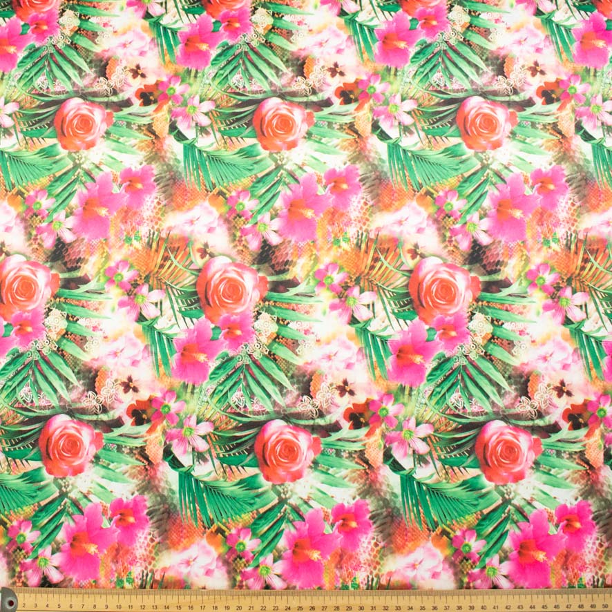 Printed Stretch Cotton Sateen