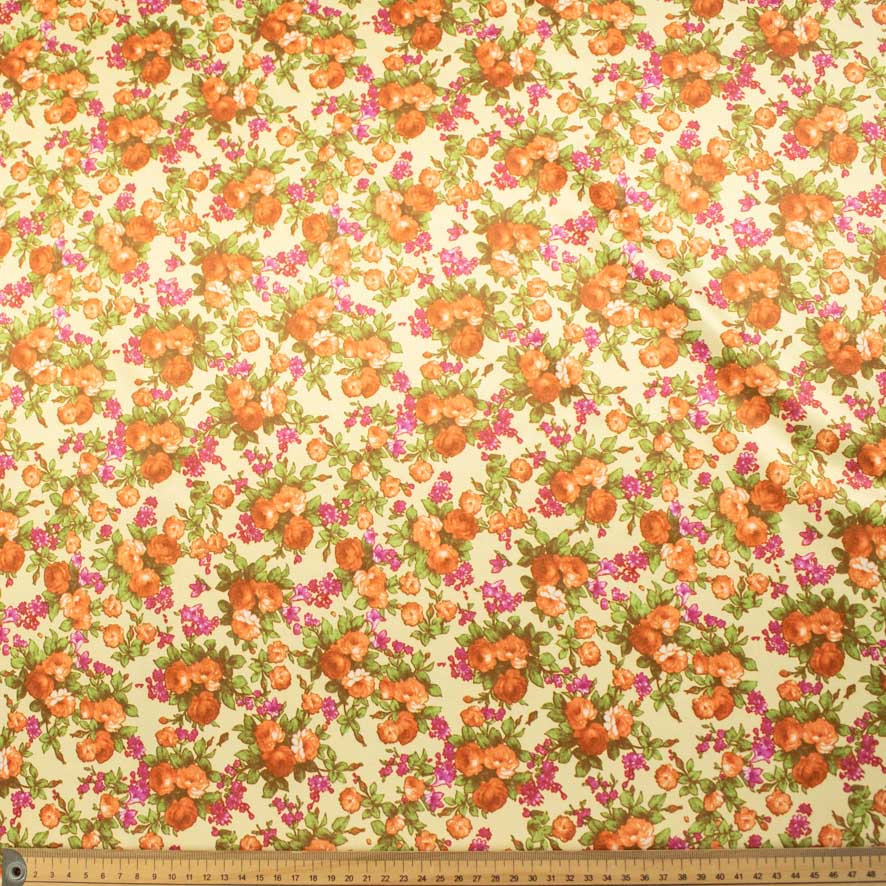 Printed Stretch Cotton Sateen