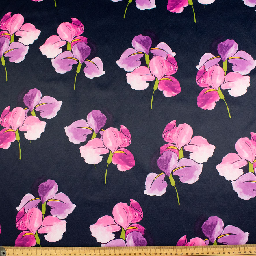 Printed Stretch Cotton Sateen