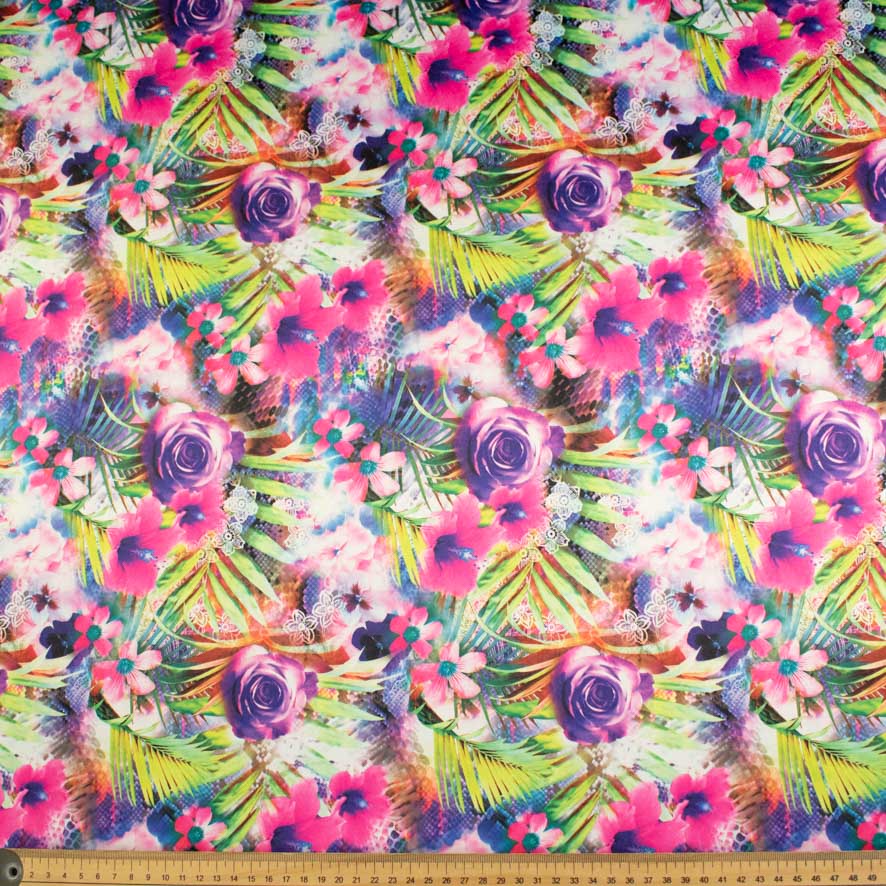 Printed Stretch Cotton Sateen