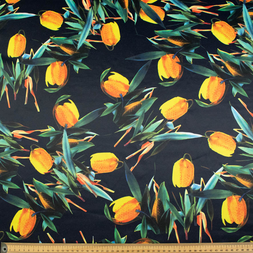 Printed Stretch Cotton Sateen