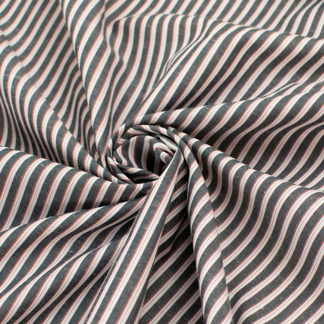 Stripes Shirting 150cm Design-52  Red & Black