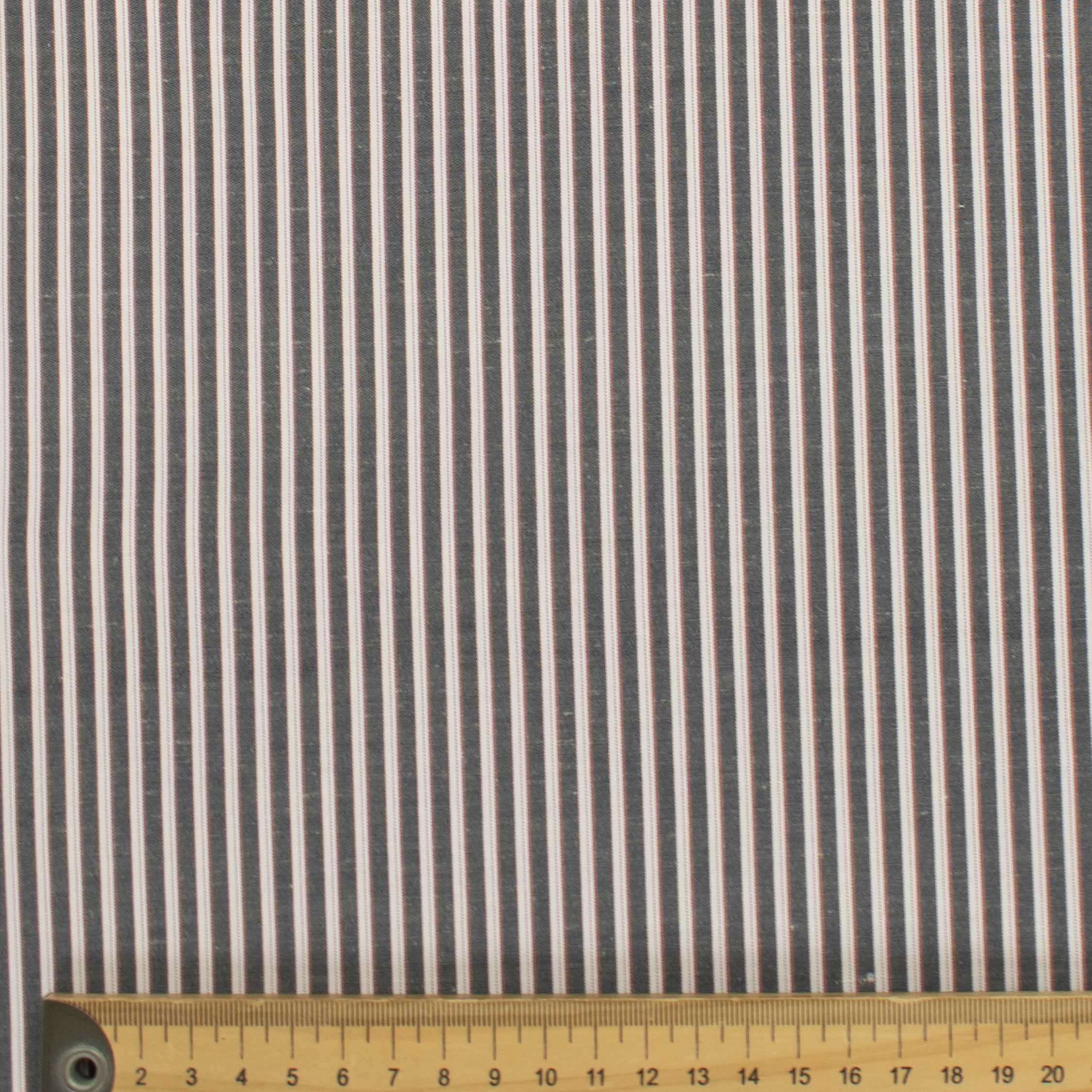 Stripes Shirting 150cm Design-52  Red & Black