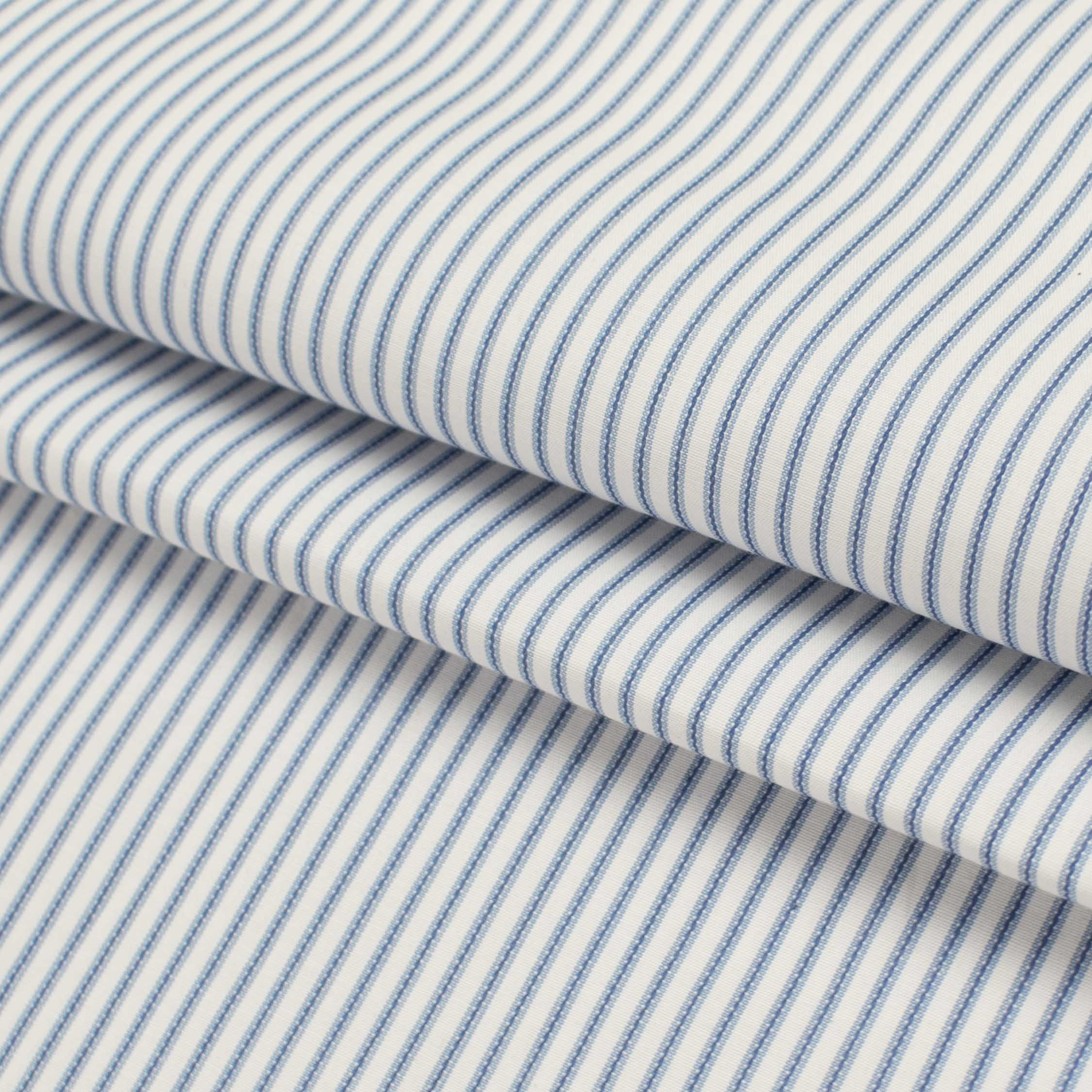Stripes Shirting 150cm Design-53 Blue & White