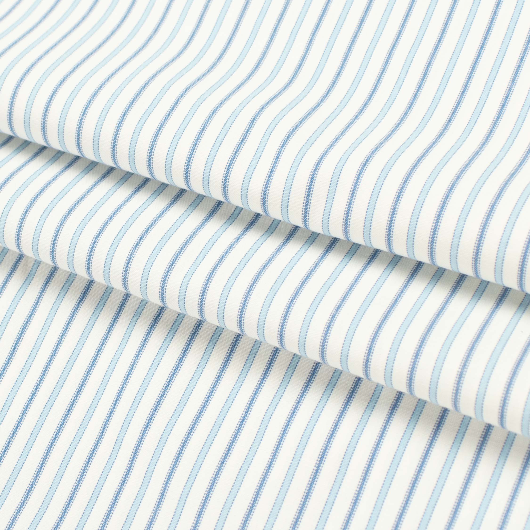 Stripes Shirting 150cm Design-54 Baby Blue & White