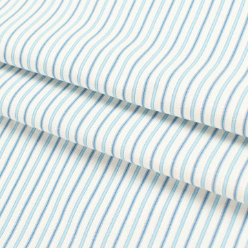 Stripes Shirting 150cm Design-54 Baby Blue & White