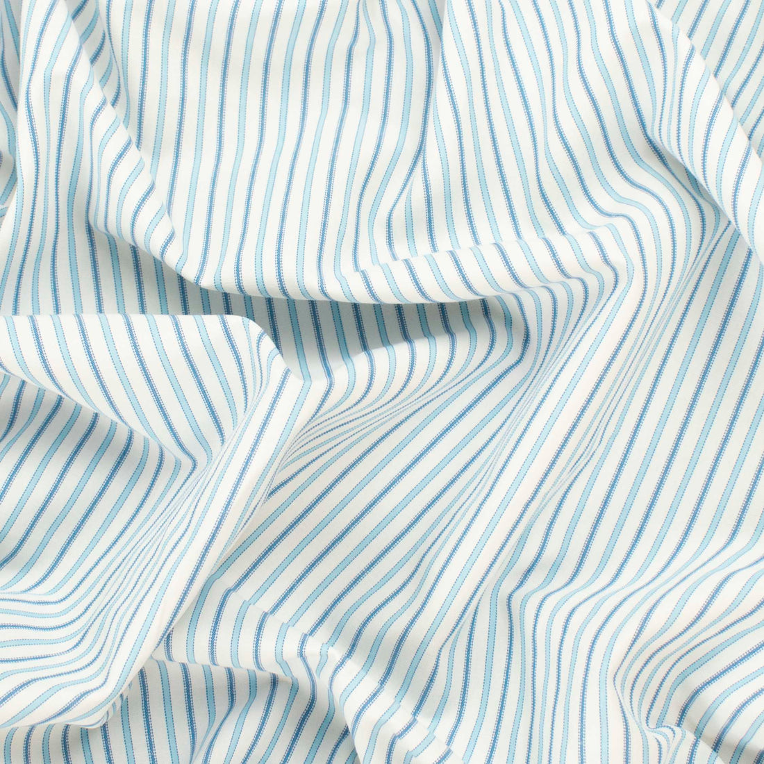Stripes Shirting 150cm Design-54 Baby Blue & White