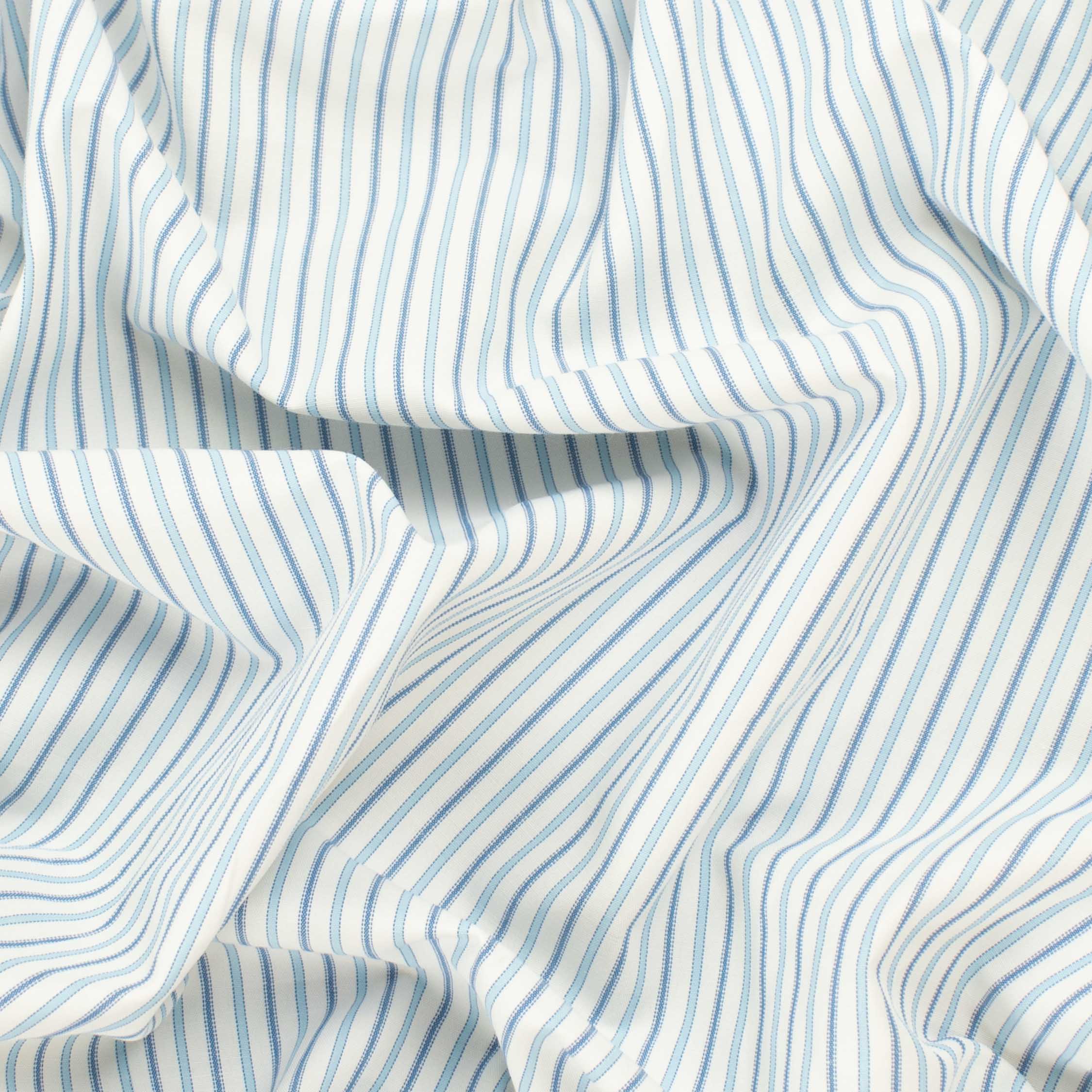 Stripes Shirting 150cm Design-54 Baby Blue & White