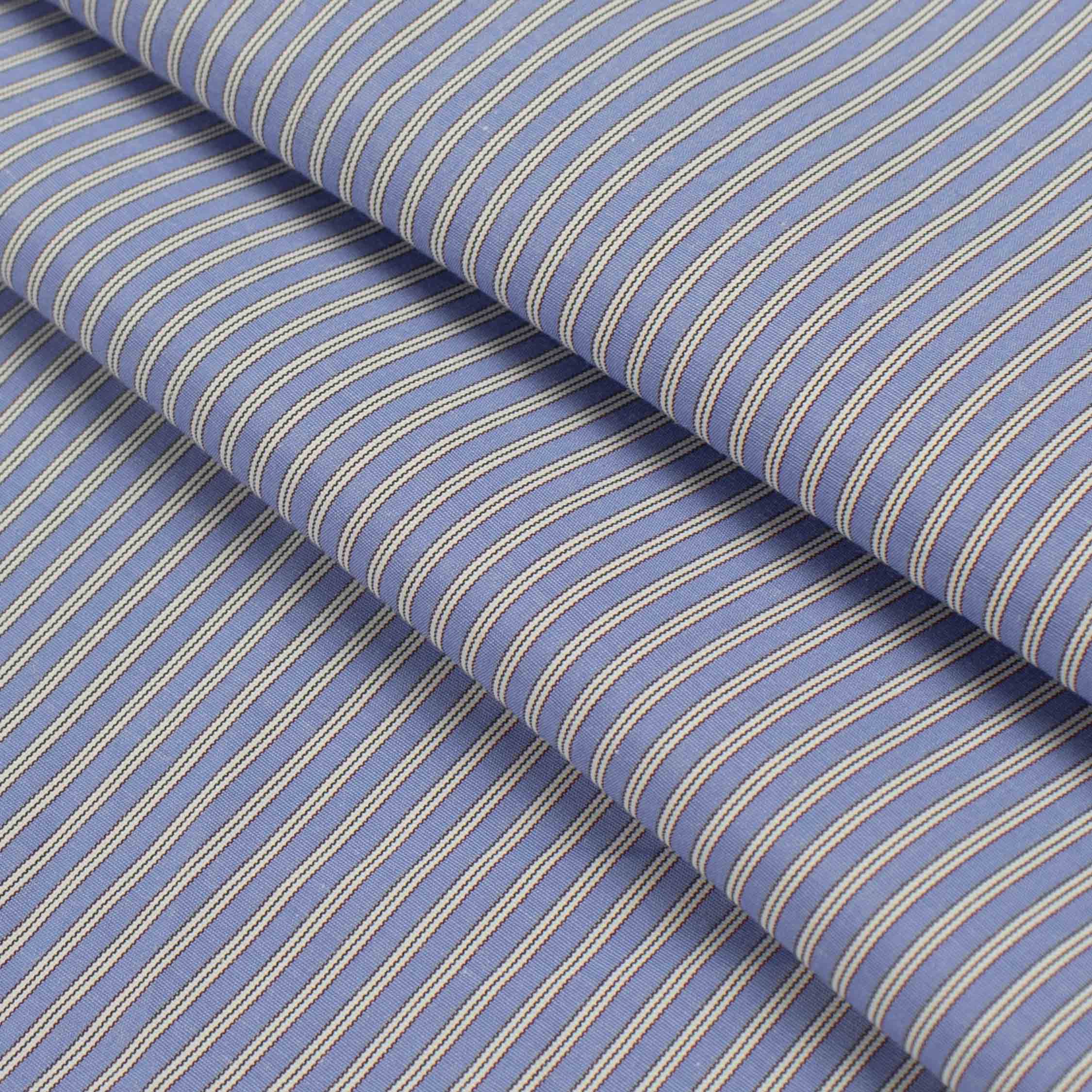 Stripes Shirting 150cm Design-57 Blue & White