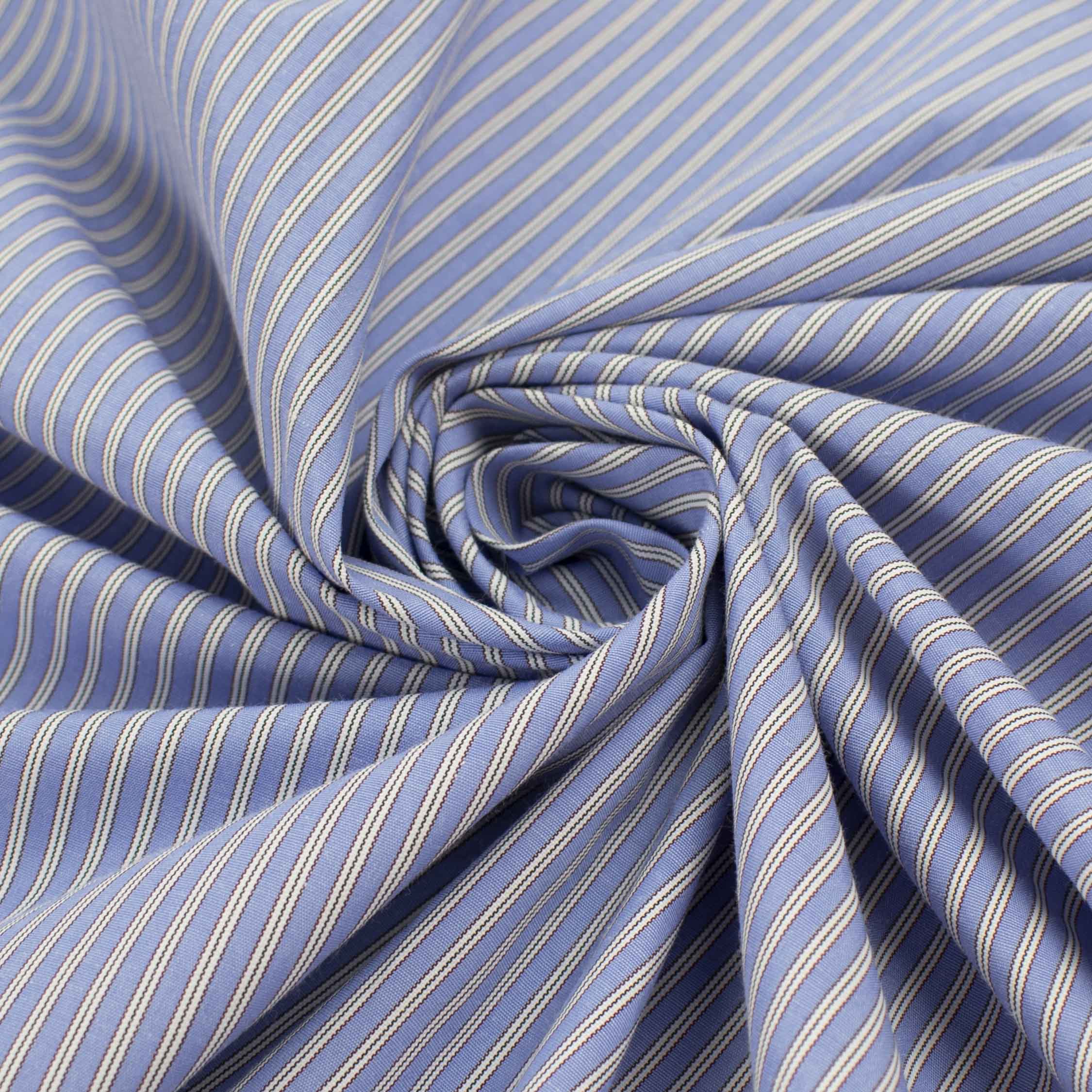 Stripes Shirting 150cm Design-57 Blue & White