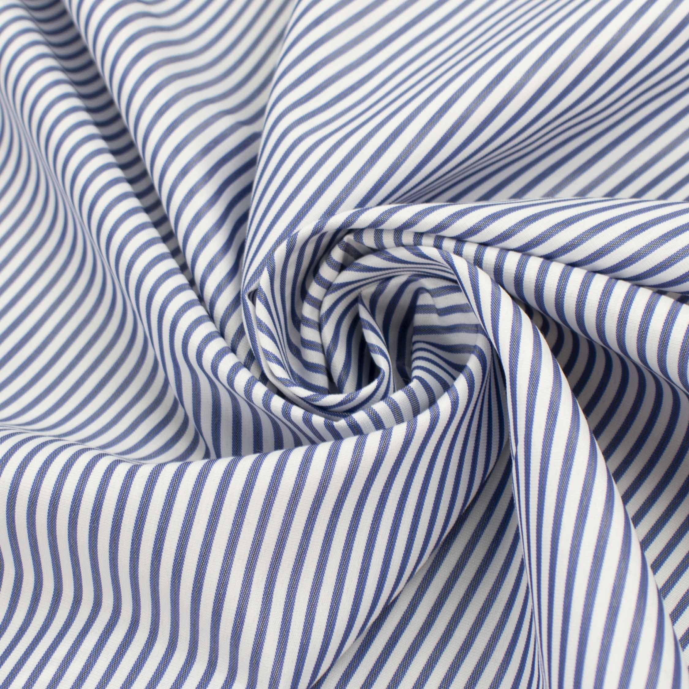 Stripes Shirting 150cm Design-6 Blue & White