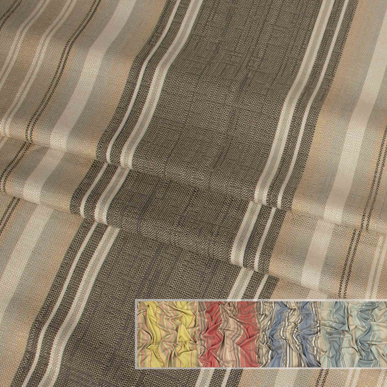 Puerto by Zepel - Curtaining/Upholstery Stripe Canvas