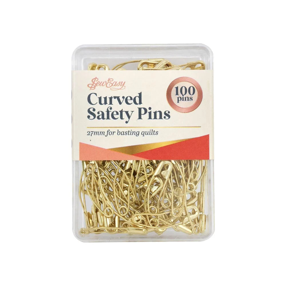 Sew Easy Curved Safety Pins 27mm 100pcs