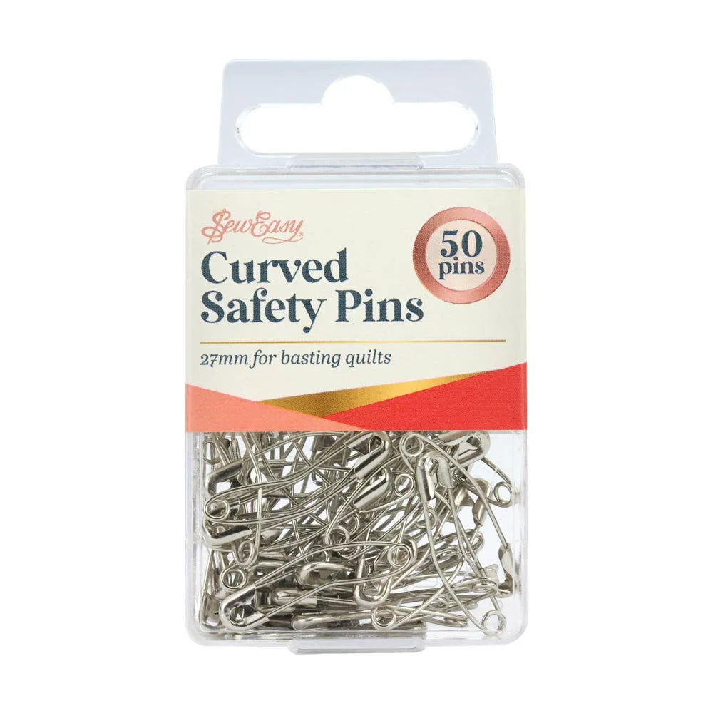 Sew Easy Curved Steel Safety Pins 27mm 50pcs