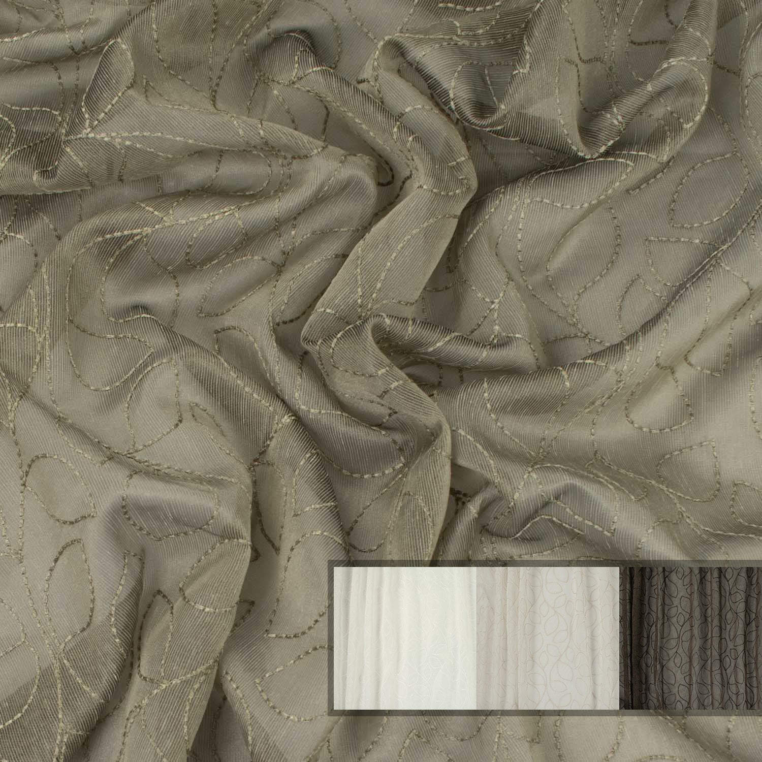 Quadrille by Zepel - Curtaining/Upholstery Leaf Vines Embroidered Sheer