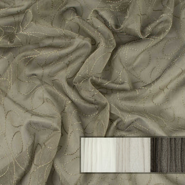 Quadrille by Zepel - Curtaining/Upholstery Leaf Vines Embroidered Sheer