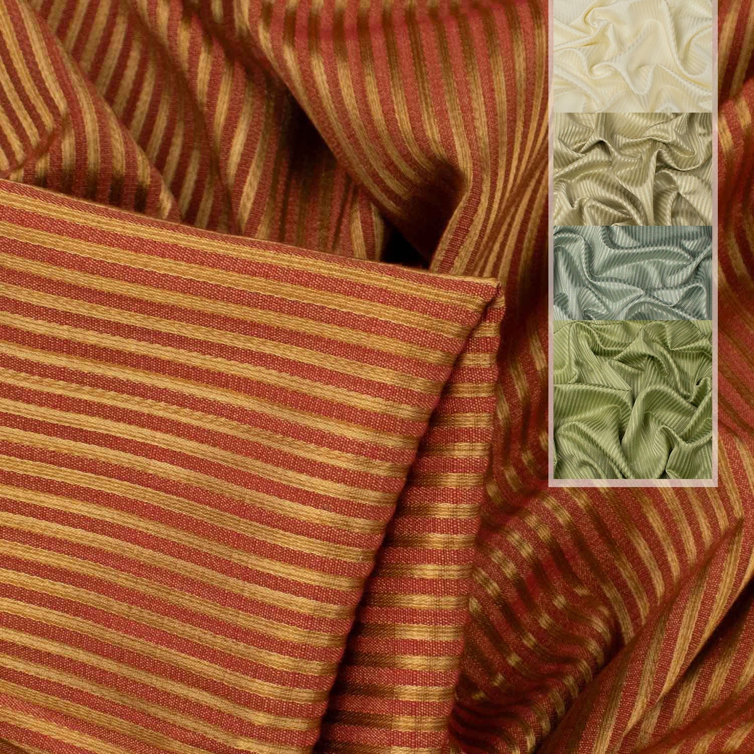 Plaza Review by Zepel Curtaining/Upholstery Stripes Jacquard