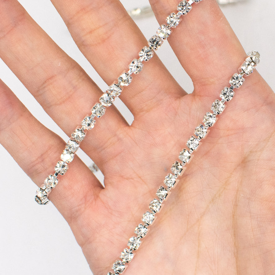 Lurex Sparkling Crystal Rhinestone Trim